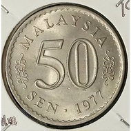 ( Syiling ) 50 Sen 1977 ( UNC ) Malaysia Parliament House