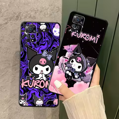 Black Soft Phone Cover Case for Xiaomi Redmi Note 13 14 Pro Plus 9 10 11 12 9S 7 8 10S 12s 11s Cute 