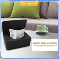 [kristyle.sg] Modern Plastic Wet Wipes Dispenser Tissue Storage Box Container Solid Napkin Holder Case with Dustproof Cover Lid for Home Office Organizer