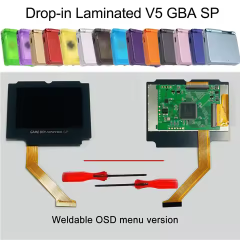 IPS GBA SP OSD Backlight Backlit LCD Replacement Mod Kits New For Game Boy Advance SP NO NEED CUT Sh