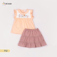 Pretty House Floral Embroidered Baby Girl Set T12 - T13 - T14 For children from 1-10 years old baby 