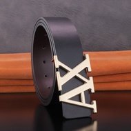 AX Letter Belt Brand Men's Genuine Leather Belt Genuine Leather Cowhide Belt Korean Version Alloy Bu