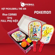 POKEMON Children's Pickleball Racket Super Light, Easy to Hold, Good Bounce, Durable - 2 Sides with 