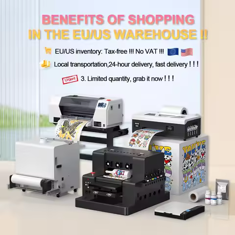 US/EU Stock A3 XP600 DTF Printer Machine A3 UV Sticker Printer DTF Printer Direct to Film Print DTF 