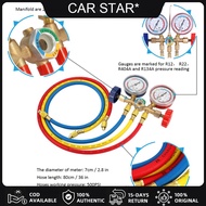 COD [จัดส่งฟรี] เครื่องวัดสารทำความเย็นชุด 3 WAY A/C เครื่องทำความเย็นบริการเครื่องชาร์จและ HOOK สำห