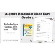 [PRE598] 91 pages Algebra Readiness Made Easy Grade 4 Worksheet PDF version (answer provided)