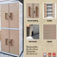 PLASTIC CLOTHES WARDROBE AKAKO LA2P WARDROBE FULL PLASTIC WARDROBE WITH LOCK