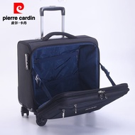 S-T💝Pierre Cardin（PIERRE CARDIN）Oxford Cloth Trolley Case Travel Case Canvas Case Soft Case Universal Wheel16Inch Boardi
