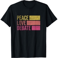 Debate Team Gifts - Peace Love Debate Vintage Funny Debate T-Shirt
