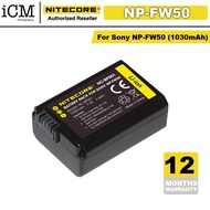 Nitecore Sony FW50 NP-FW50 Rechargeable Lithium Ion Battery — NC-BP001