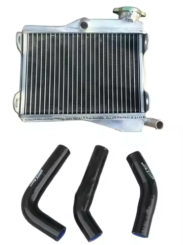 Aluminum Radiator & Silicone Hose FOR Yamaha RD250 RD350 YPVS LC II 4L0 4L1 RD250LC RD350LC RD 250 3