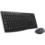 KEYBOARD & MOUSE (คีย์บอร์ดและเมาส์ไร้สาย) LOGITECH MK270R WIRELESS CORDLESS (BLACK) - ประกัน 3 ปี