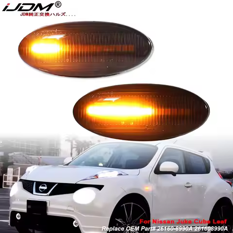 iJDM Side Marker Light For Nissan X-trail Qashqai J10 Cube Juke Leaf Micra Micra K13 Note E11 Dynami