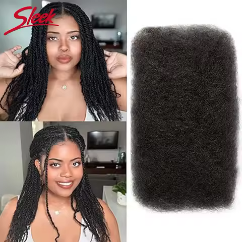 Peruvian Afro Kinky Curly Bulk Human Hair For Braid Twists Curly Hair Extension Hair for Dreadlock E