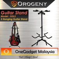 [🔥READY STOCK🔥]Orogeny GSL3 3 Way Adjustable Height Portable Iron Tripod Guitar Stand with Protectiv