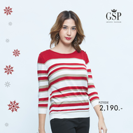 เสื้อผู้หญิง GSP KNIT BLOUSE เสื้อเบลาส์ผ้าถัก แขนยาว (PZTEDE)