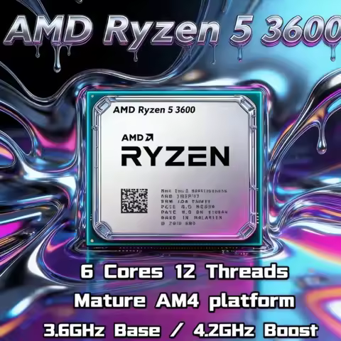 AMD Ryzen 5 3600 R5 3600 Zen 2 Architecture 7nm 6 Core 12 Thread 4.2GHz 32MB Cache AM4 65W Desktop P