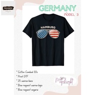 HAMBURG GERMANY GERMANY SOUVENIR T-Shirt MODEL 4 T-Shirt Cotton Combed 24s SOUVENIR PREMIUM GIFT
