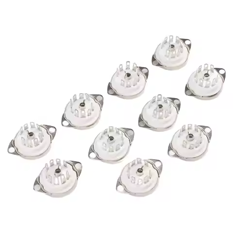 10PCS B9A 9Pin Vacuum Tube Socket Panel Chassis Mount For ECC81 ECC82 ECC83 EL84 6922 Vacuum Tube