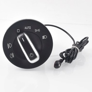 For Skoda Octavia II Combi 1Z5 1Z3 Chrome Auto Headlight Switch Replace module 1ZD941431 Add automat