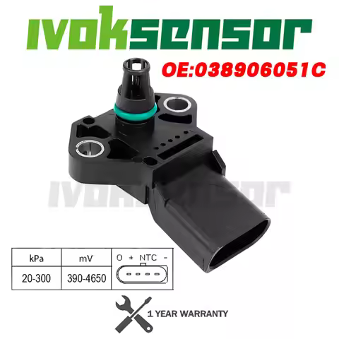 Manifold Pressure MAP Sensor Turbo Boost 3 Bar For AUDI A2 A3 A4 A5 VW Golf Jetta Seat Toledo Skoda 