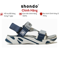 Giày Shondo sandal nam nữ F8 Ver.2 Xám Xanh Navy  F8M0323