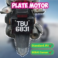 PLATE MOTOR LULUS JPJ | Plate Motor Standard, Plate Siap Tampal Nombor, Plate Spec JPJ