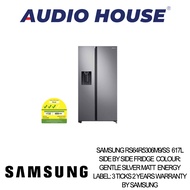 SAMSUNG RS64R5306M9/SS  617L SIDE BY SIDE FRIDGE  COLOUR: GENTLE SILVER MATT  ENERGY LABEL: 3 TICKS 2 YEARS WARRANTY