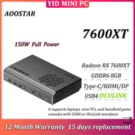 AOOSTAR EGPU Expansion Card 8 GB GDDR6 RDNA3 Architecture AMD Radeon RX 7600XT, Oculink+Usb4 1Year W