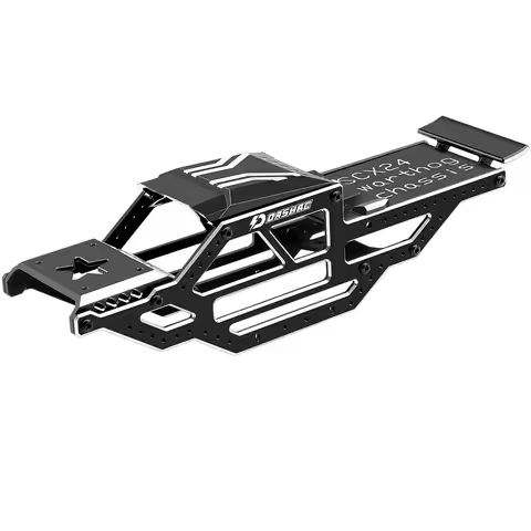 DashRC SCX24 Warthog LCG Chassis Frame Kit, Aluminum Body Shell Rocks Cage Buggy Chassis for 1/24 RC