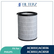 Filterz Fit Philips AC3033 AC3036 AC3055 AC3058 Replacement HEPA Filter for models FY3140 FY3430