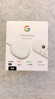 Chromecast 4 Google TV 4K 雪花白 四代 串流媒體播放器