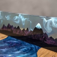 富士山、手工樹脂鍵盤腕托、人體工學護腕墊、獨特桌上小物・辦公