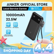 Anker Powercore Power Bank 10000mAh 22.5W Fast Charging USB C Cable Lanyard Portable Charger A1388