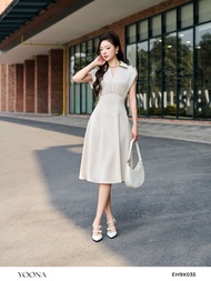 Đầm thiết kế cổ bẻ chất lụa nữ tính sang chảnh YOONA - EH9X035