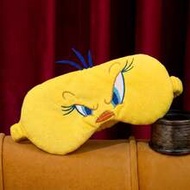 1pc Officially Licensed Tweety 3D Embroidered Eye Mask, Cute Yellow Bird Light-Blocking Sleep Mask, 