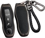 ontto Alloy Car Key fob Cover Fit for Porsche Cayenne 911 996 Macan Panamera Boxster 986 987 981 lea
