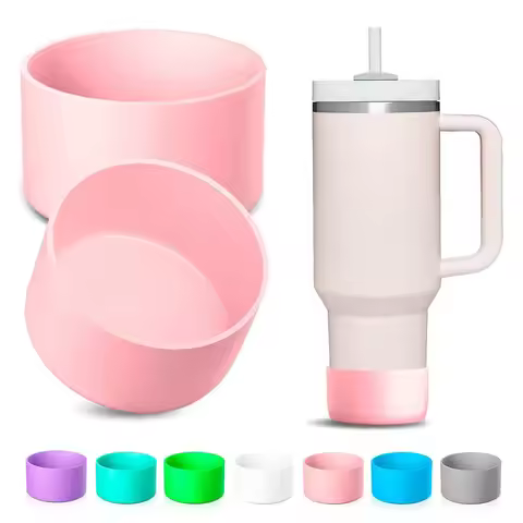 2Pcs Silicone Boot for Stanley Quencher Tumbler Protective Cup Bottom Sleeve Cover Cup Accessories F