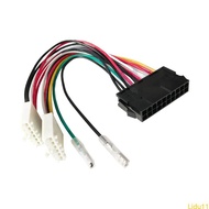 Lidu11 20Pin ATX to 2x Port 6Pin AT PSU Converter Power Cable Cord For 286 386 486 586 Old Computer
