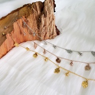 4-leaf clover anklet