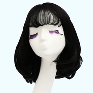 TSE tóc giả xoăn dài bà grey tóc mái tỉa dài mỏng tóc ngắn phồng kín đầu che DX-DS-kj928-1