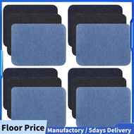 Iron On Denim Patches For Clothing Jeans 12 Pcs, 3 Colors (4.9 inch X 3.7 inch)