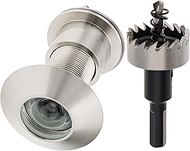 Door Viewer Peephole, Solid Brass 220-degree Peephole with 1-1/10" Drill Bit for 1-21/32" to 2-1/8" 