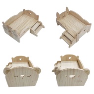 Wooden Play Bed for Dolls Universal Wooden Bed Wooden Doll DIY Mini Play Bed for Dolls ChildrenS Day