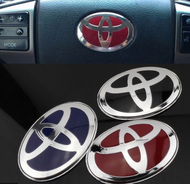 TOYOTA LOGO STEERING WHEEL โลโก้โตโยต้า ครอบทับติดพวงมาลัย vios yaris camry fortuner hilux vigo hiac