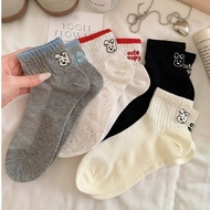 [24H Shipping🔥] Socks Middle Tube Socks Embroidered Socks Dog Socks Lop-Eared Dog Embroidered Lace M