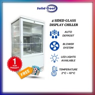 [ SOLID COOL ] 4 SIDE GLASS CHILLER WHITE BLACK | 4 Sisi Gelas Display Chiller