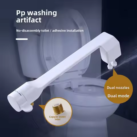 Smart Toilet Bidet No-Drill & No-Electricity Bidet Sprayer, Toilet Seat Bidet for Post-Potty Cleanin