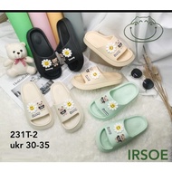 Irsoe 231-T2 Girls' Sandals / Trendy Cartoon Pattern Children's Slide Sandals