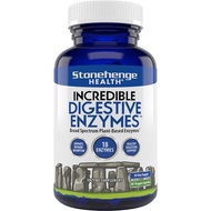 Stonehenge Health Incredible Digestive Enzymes - 18 Plant-Based Enzymes - Lipase, Lactase, Protease,